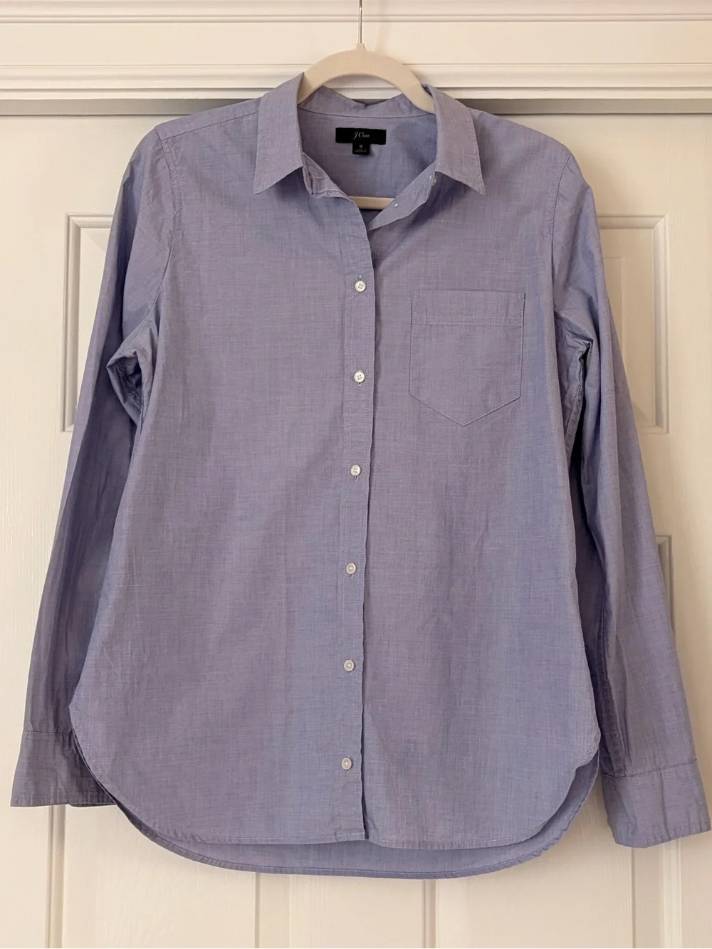 J Crew Classic fit shirt in end-on-end cotton, size 8, color Peri
